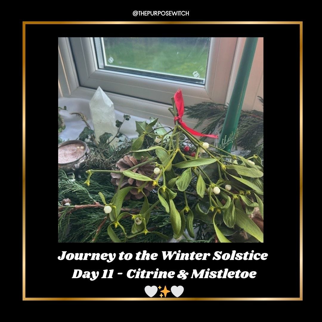 💫 JOURNEY TO THE WINTER SOLSTICE DAY 11 - Honouring the Sun with Citrine and Mistletoe 💫 episode artwork