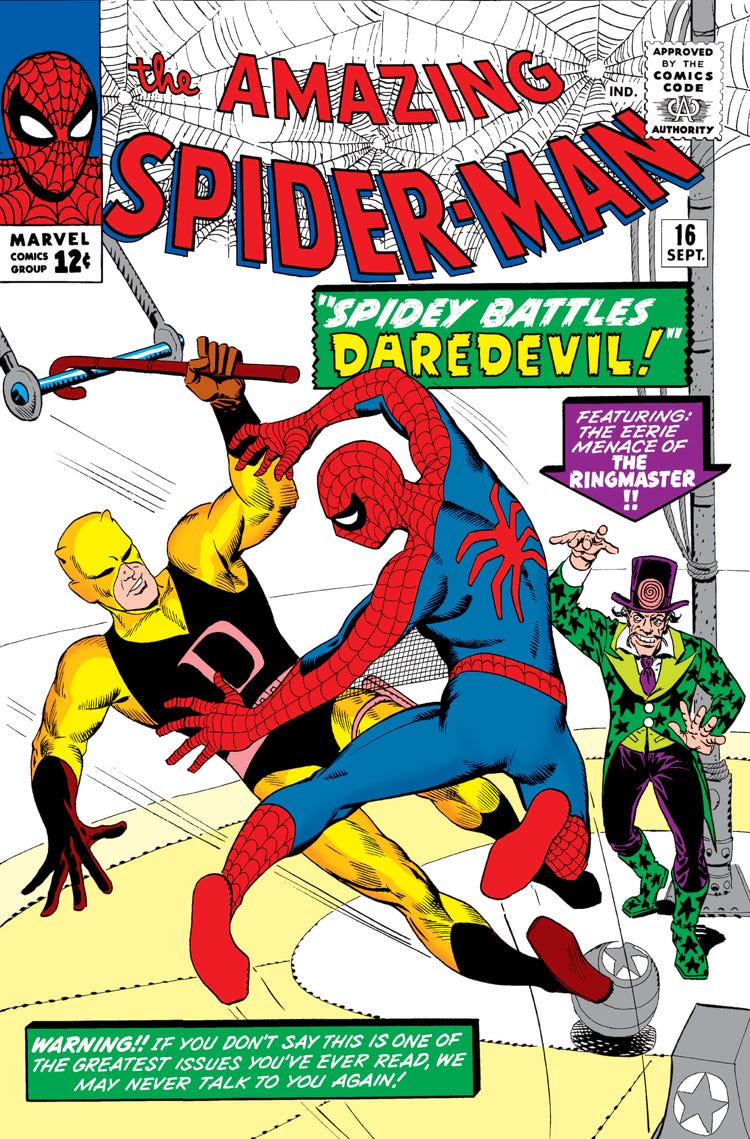 Episode #150: Charitable fronts (Amazing Spider-Man #16) -- September 1964