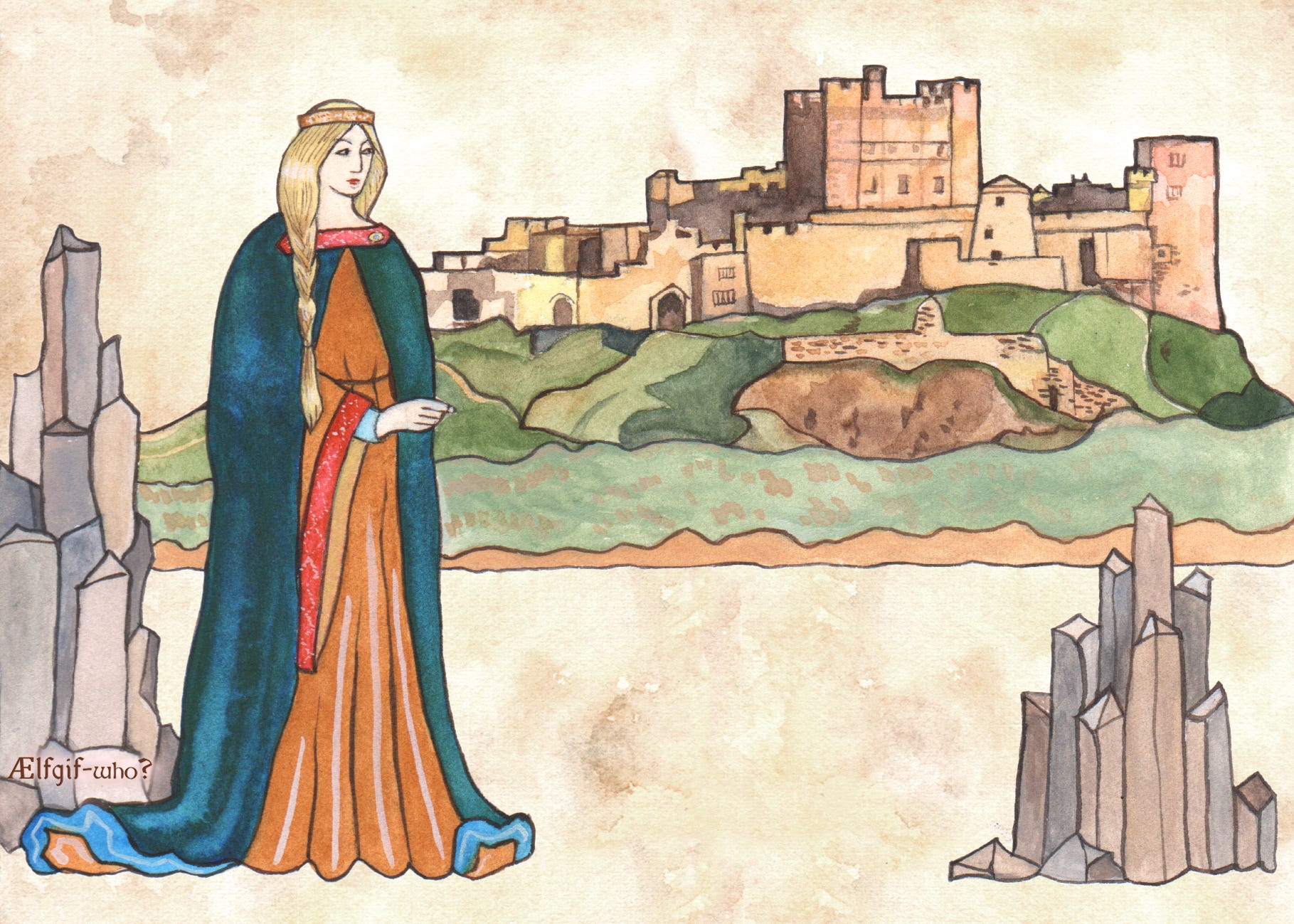 Bebba: the queen who gave her name to the fort of Bebbanburg (Bamburgh, Northumbria) episode artwork