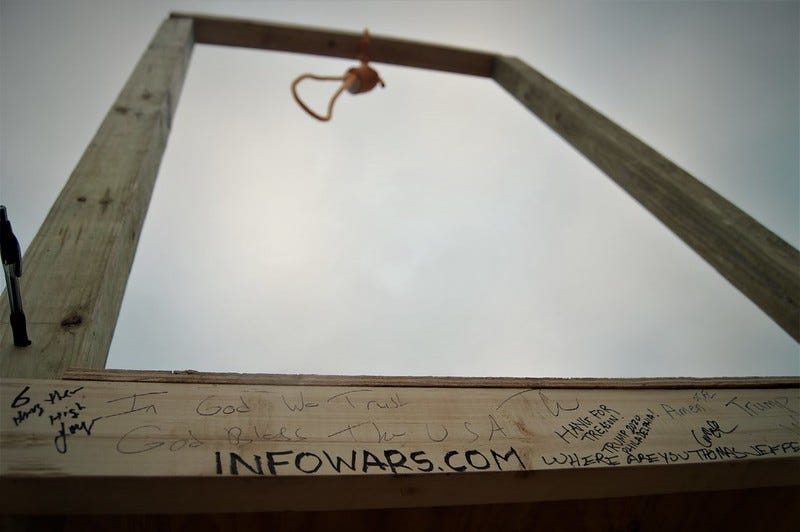 Caller says there was no gallows at insurrection  episode artwork
