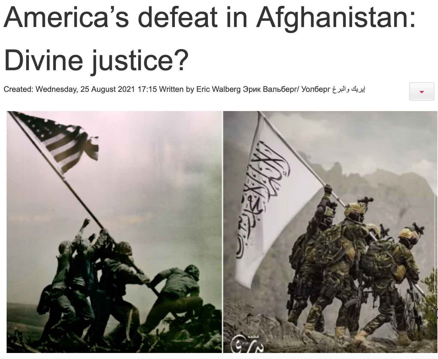 Eric Walberg on “America’s defeat in Afghanistan: Divine justice?”