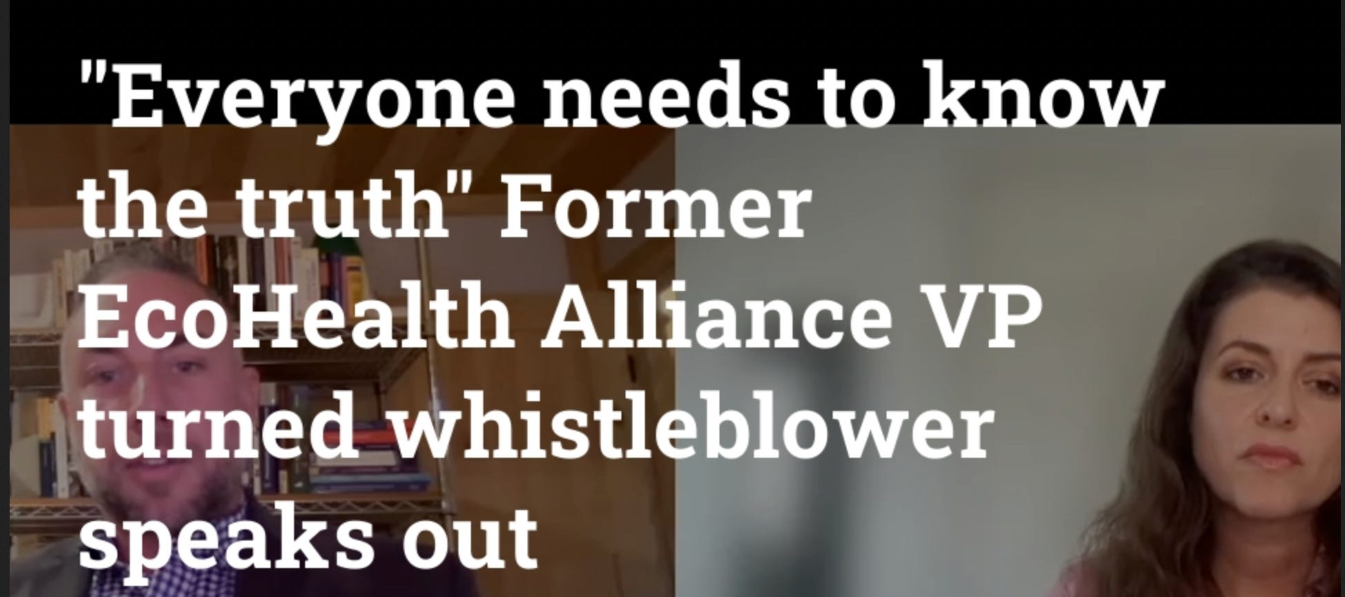 "Everyone needs to know the truth" Former EcoHealth Alliance VP turned whistleblower speaks out episode artwork