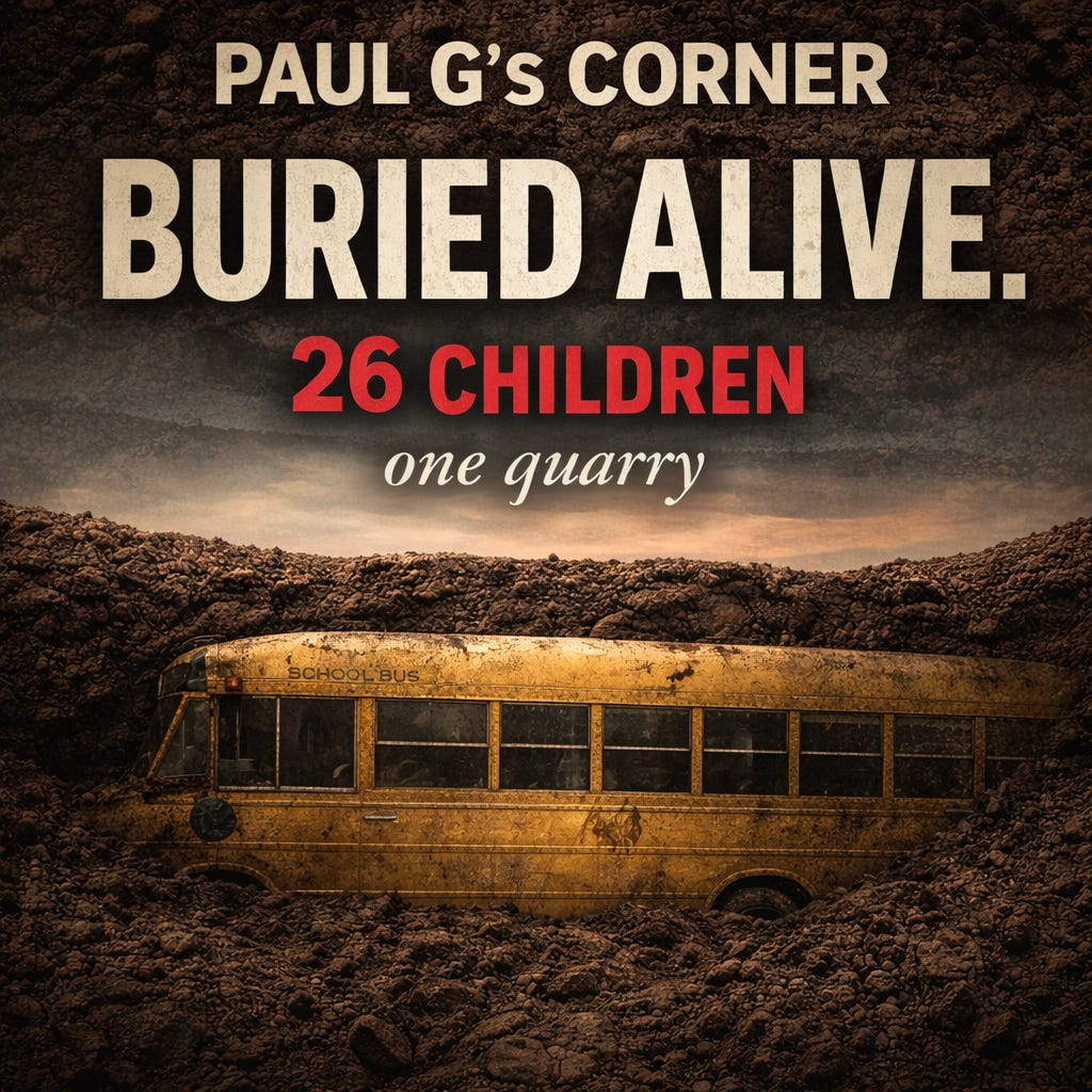 Buried Alive. 26 Children. One California Quarry Buried Alive. 26 Children. One California Quarry
