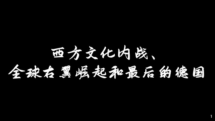 西方文化内战、全球右翼崛起和最后的德国 西方文化内战、全球右翼崛起和最后的德国