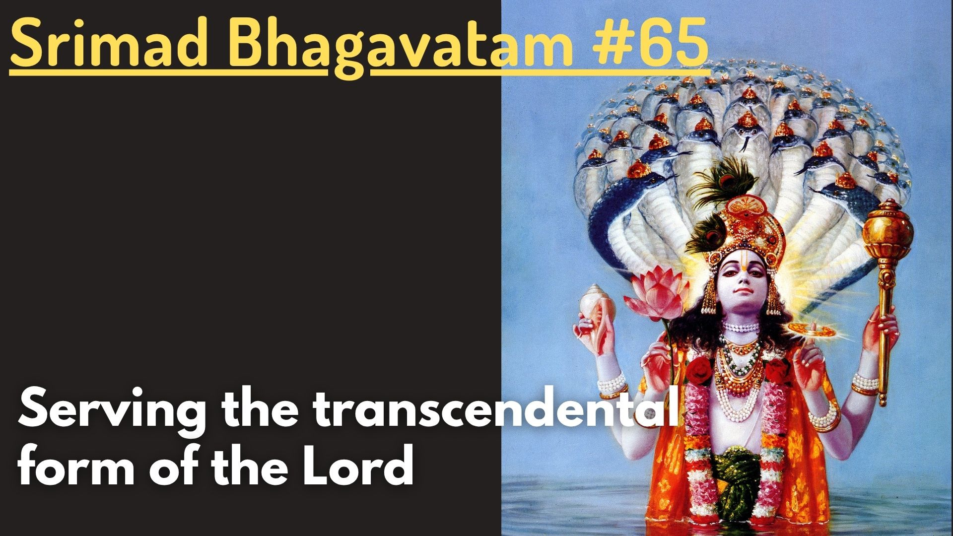 Serving the transcendental form of the Lord (Srimad Bhagavatam #65)
