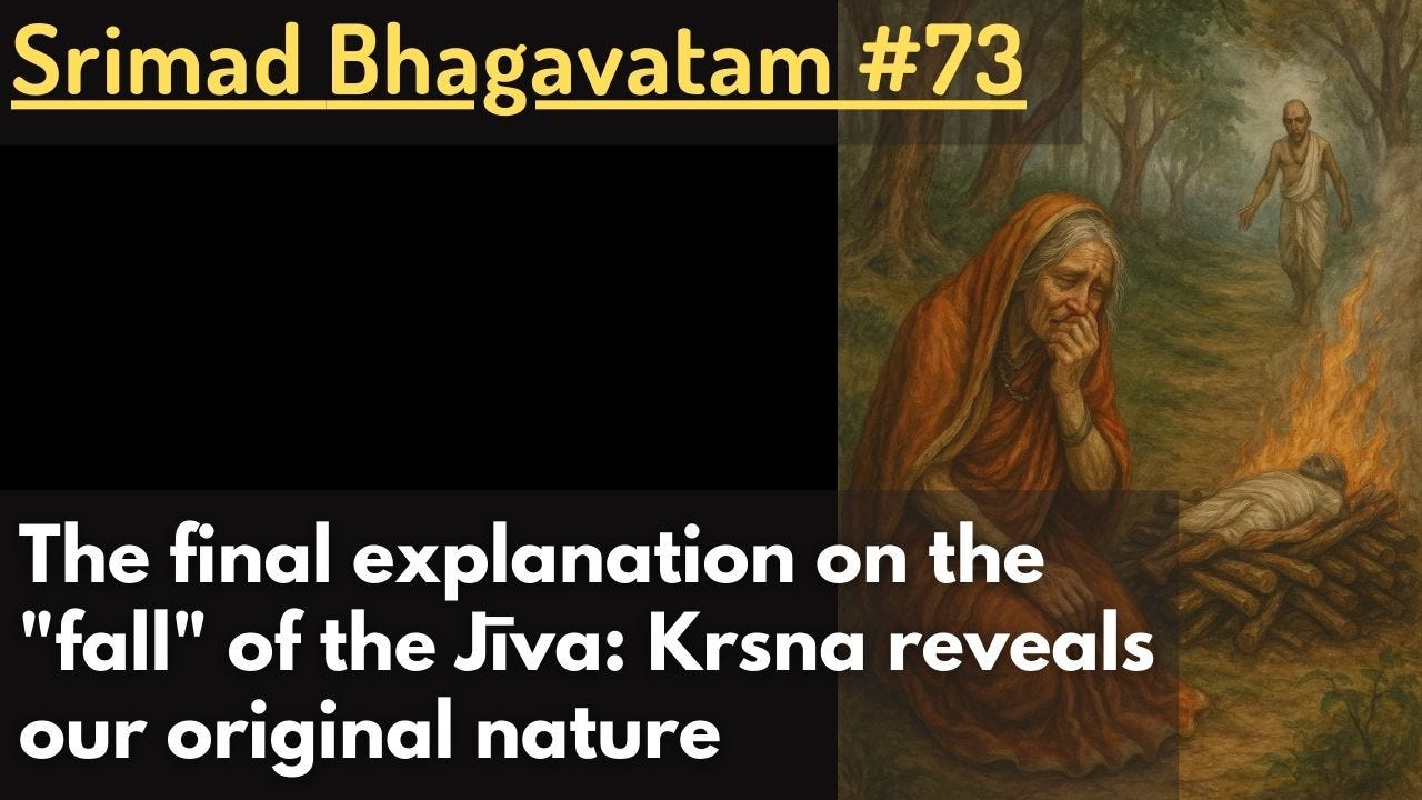 The final explanation on the "fall" of the Jīva: Krsna reveals our original nature (Srimad Bhagavatam #73) The final explanation on the "fall" of the Jīva: Krsna reveals our original nature (Srimad Bhagavatam #73)
