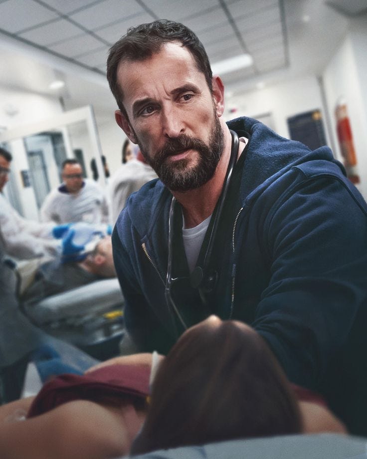 Back in "The Pitt" episode artwork
