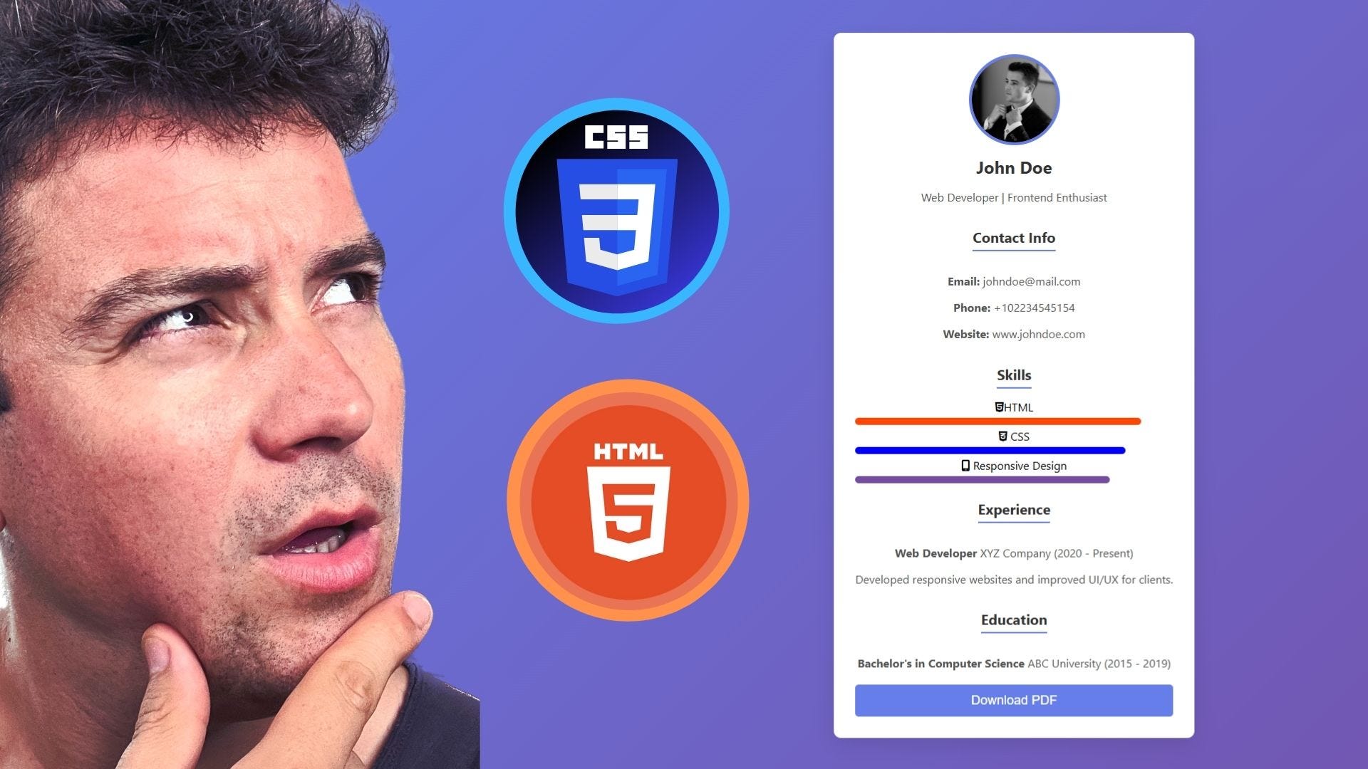 Create a Stunning Responsive Resume with HTML and CSS Create a Stunning Responsive Resume with HTML and CSS