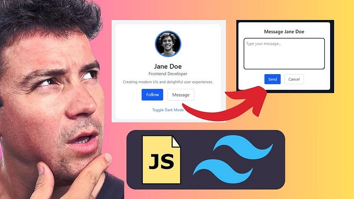 Create a Message Pop-Up Modal with JavaScript and Tailwind CSS Create a Message Pop-Up Modal with JavaScript and Tailwind CSS