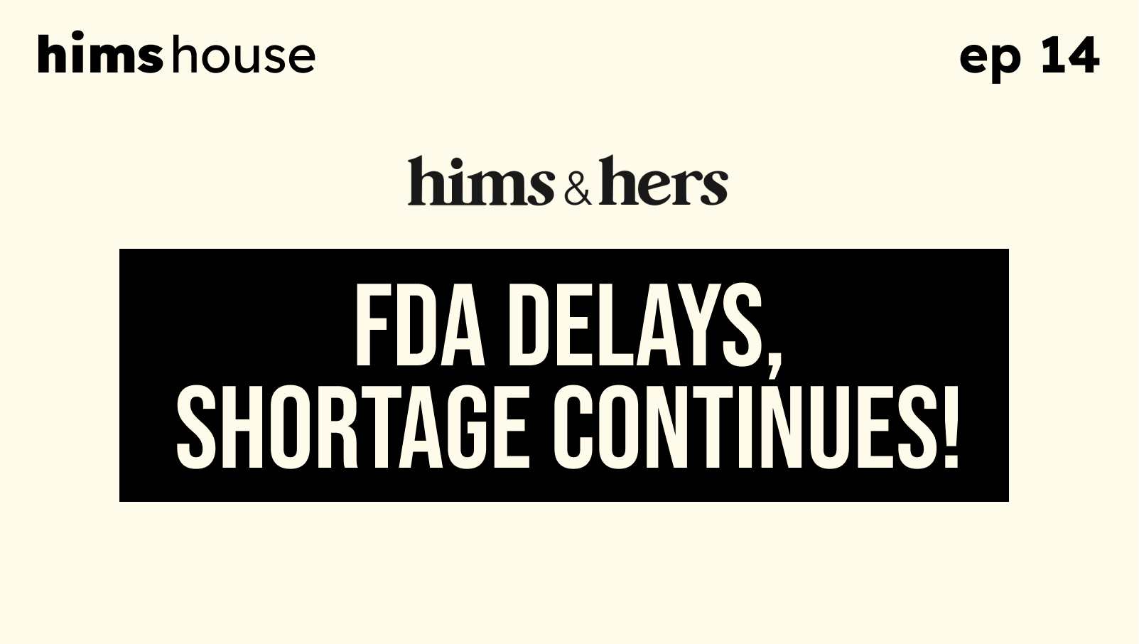 Ep 14 - FDA Delay, Tirzepatide Shortage, and New Meal Replacement Launch (Nov 25, 2024)