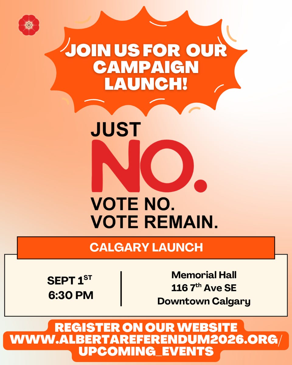 CONFIRMED: The Referendum is not about “Letting Alberta Decide” or Independence