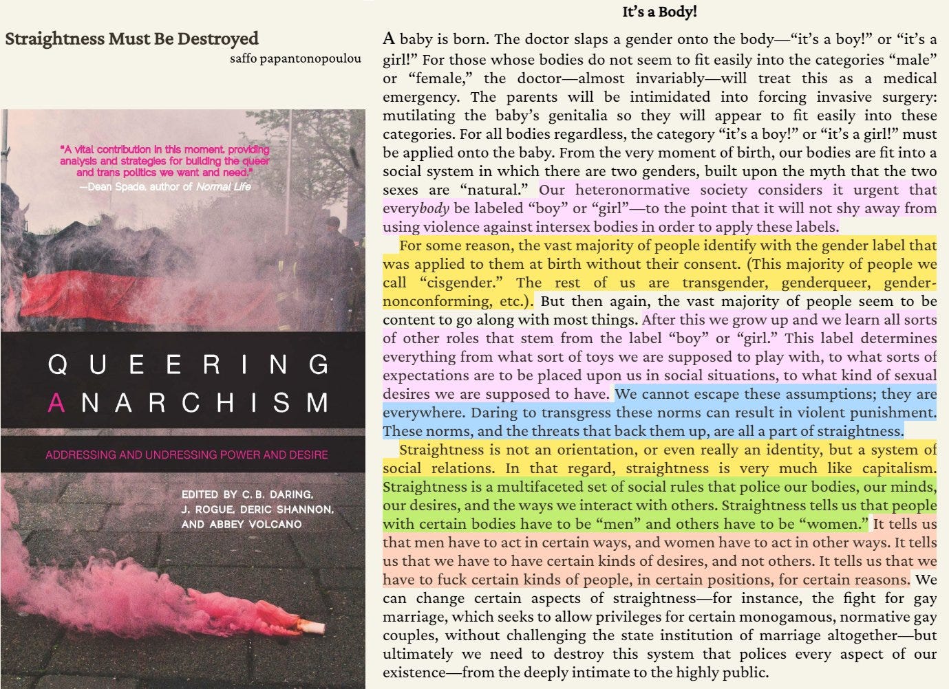 [CLIP] To Queer Marxist Activists, Straight Does Not Mean Heterosexual