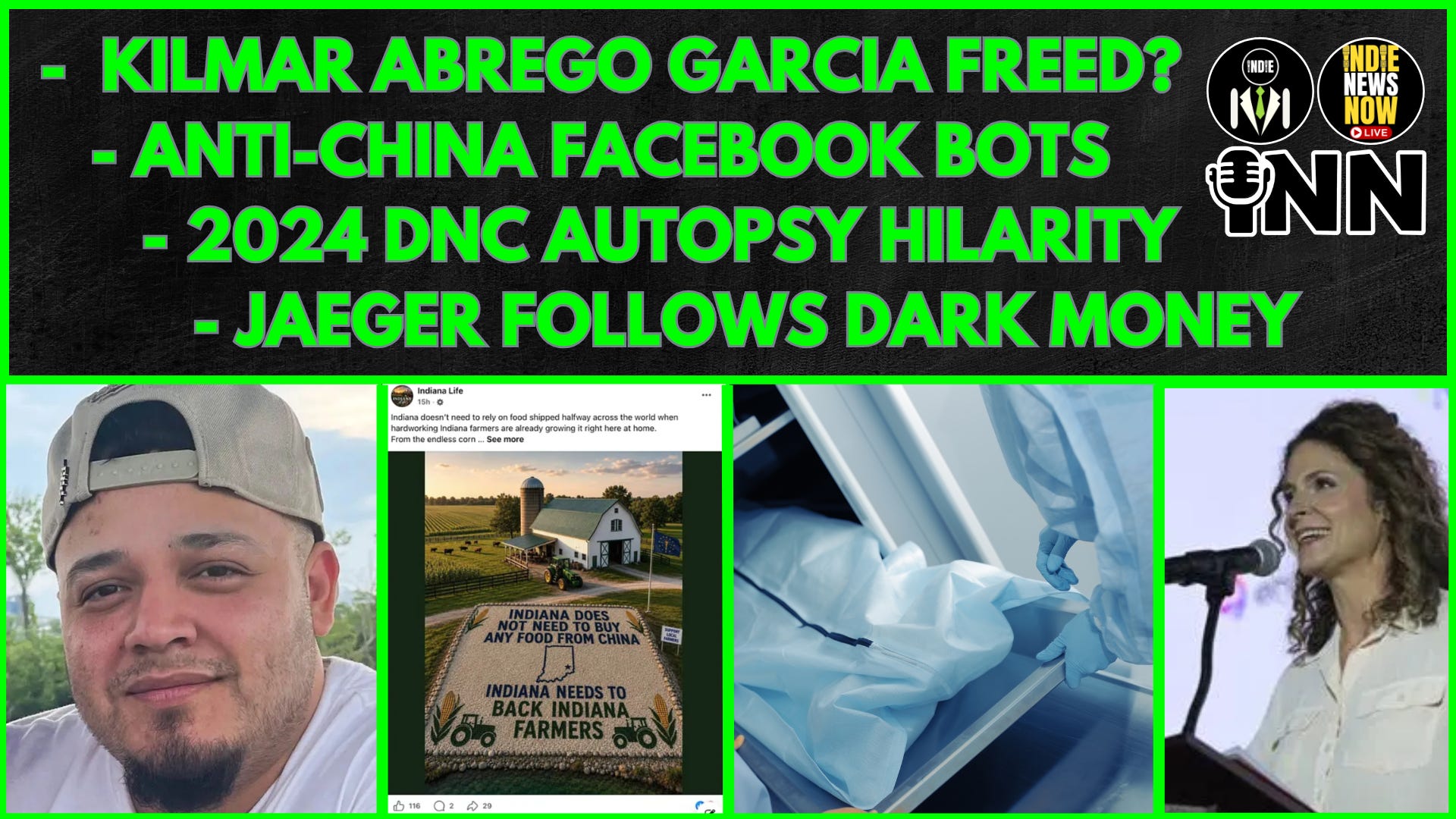 Kilmar Abrego Garcia, Anti-China FB Bots, Party for Workers, 2024 DNC Autopsy Hilarity: Lightning Round episode artwork