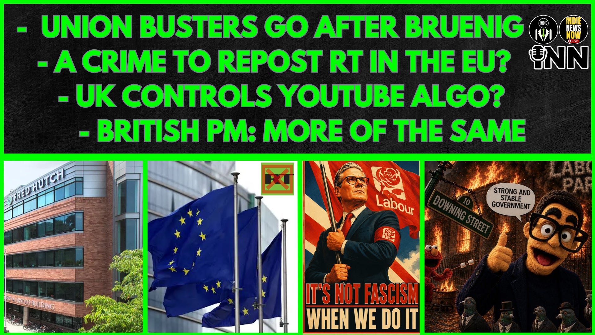Reporter Targeted by Fred Hutch, EU Bans Sharing RT Clips, UK Pushing State Media on YouTube episode artwork