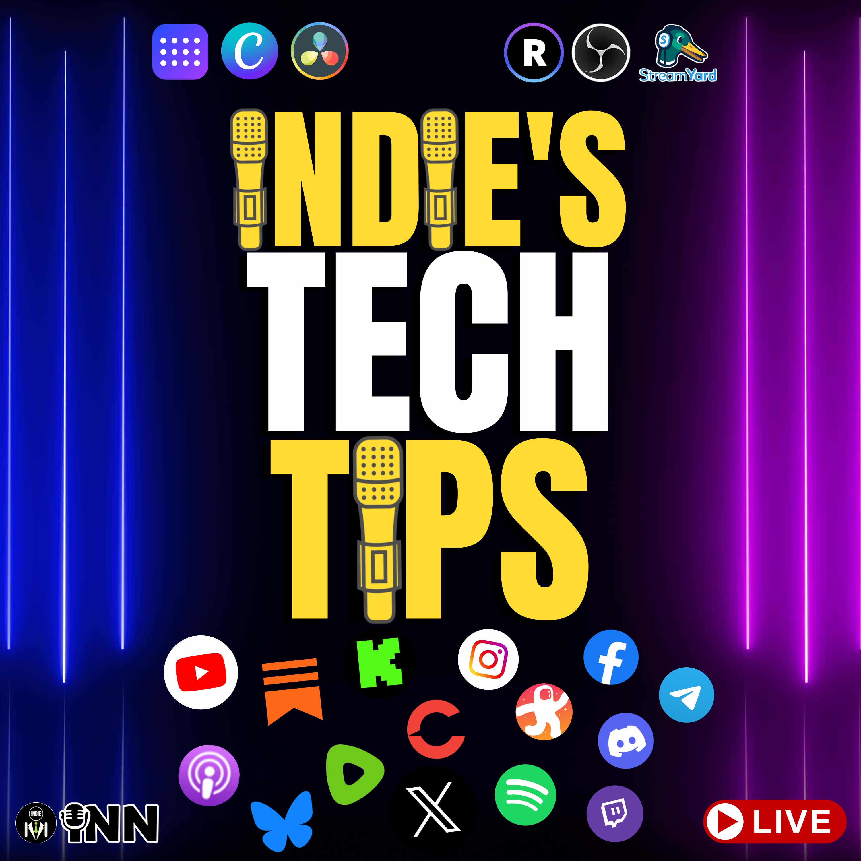 Indie's Tech Tips LIVE cover art