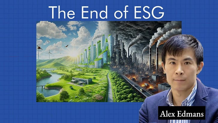 Is it possible that we're better off without ESG investing? [Remix & Reflect: Alex Edmans X James Lawrence]