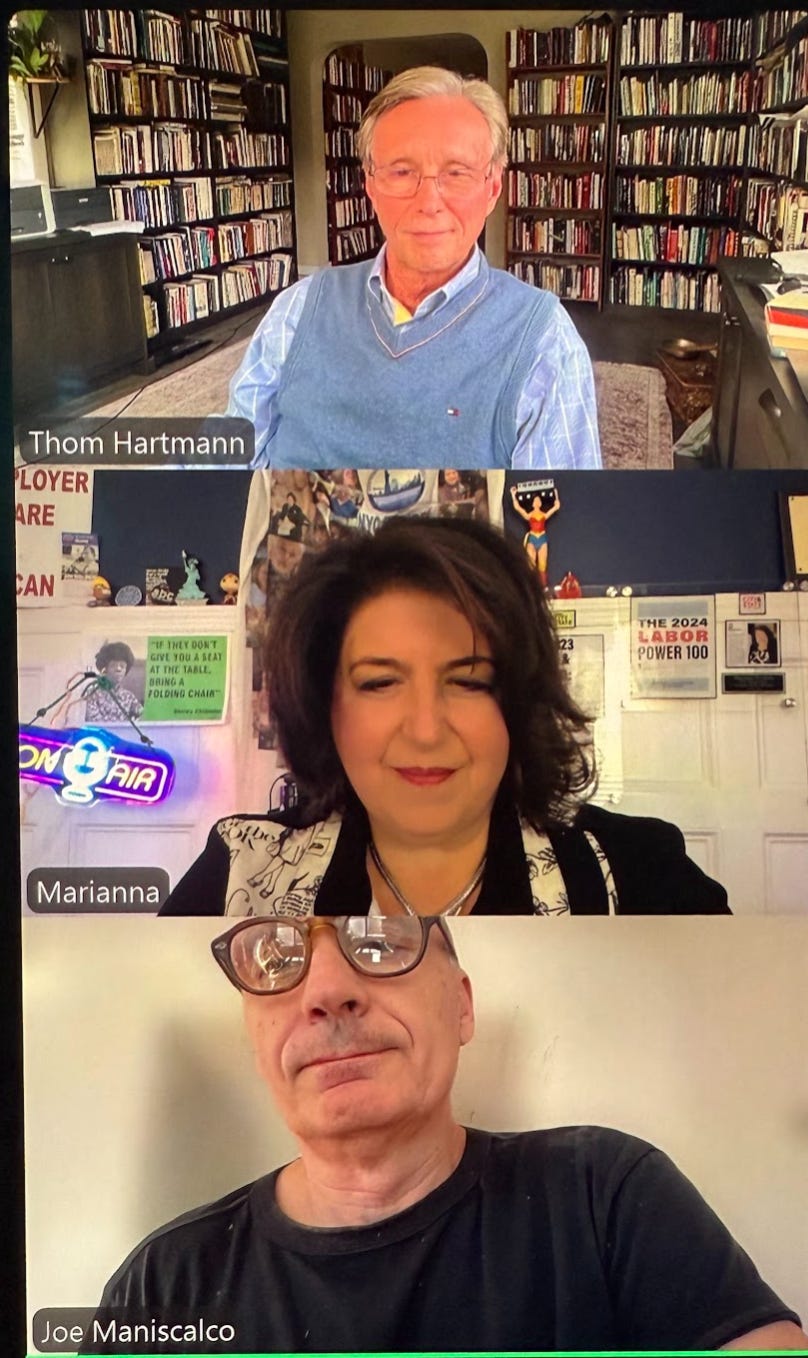Thom Hartmann joins me to discuss Healthcare and Medicare Advantage episode artwork