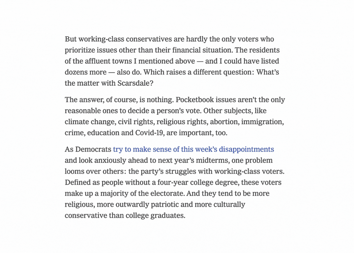 The BS you're now hearing about how the Democrats can woo back the working class