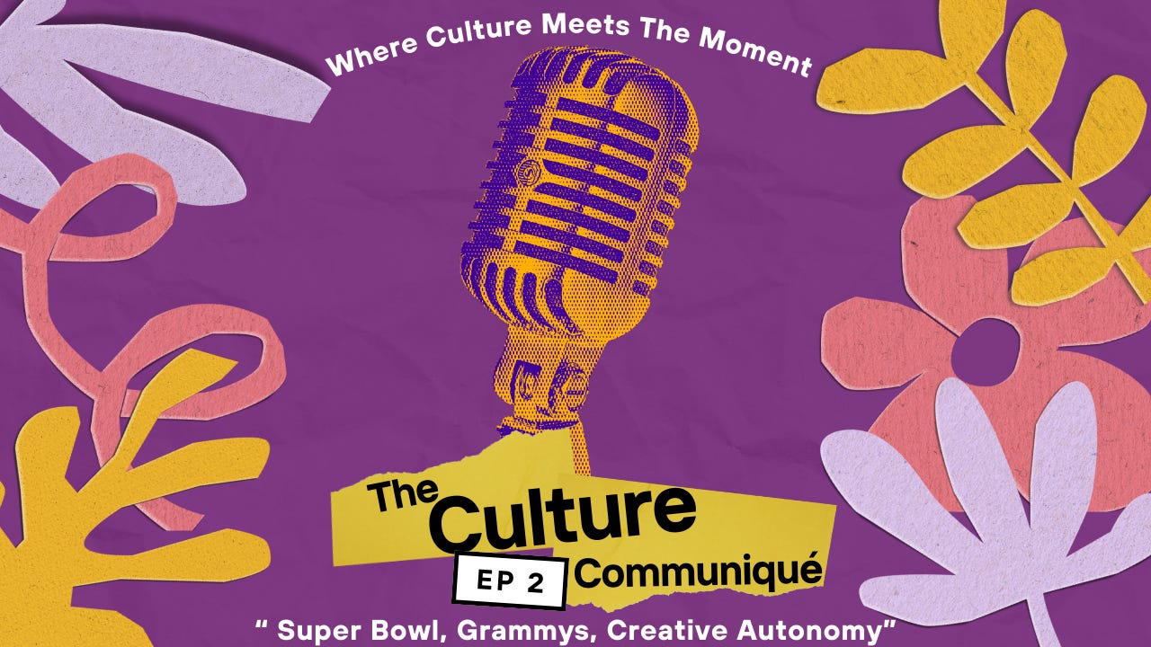  Super Bowl, Grammys, Creative Autonomy episode artwork