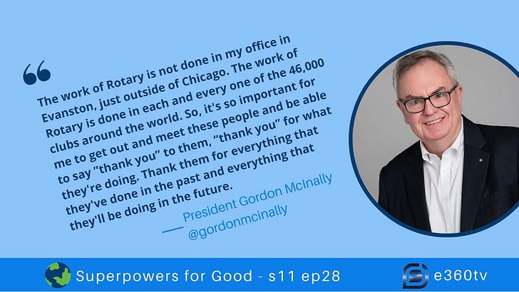 Rotary President Travels the Globe Championing Mental Health Programs - s11 ep28 episode artwork