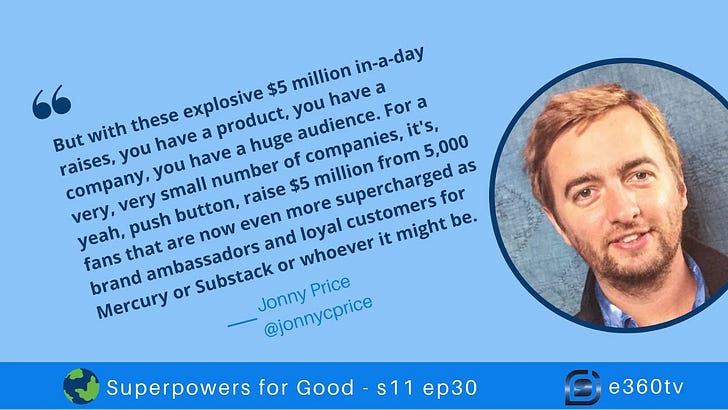 Wefunder’s Jonny Price Explains the $5M-in-a-Day Substack Offering - s11 ep30 episode artwork