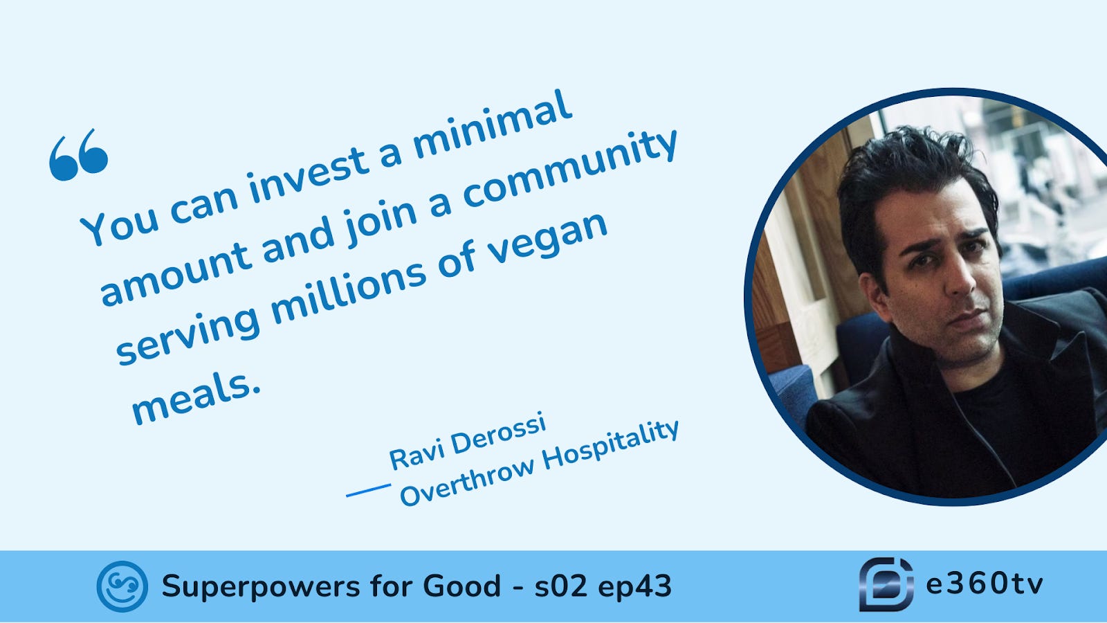 Creativity Fuels Ravi DeRossi's Vegan Hospitality Revolution episode artwork