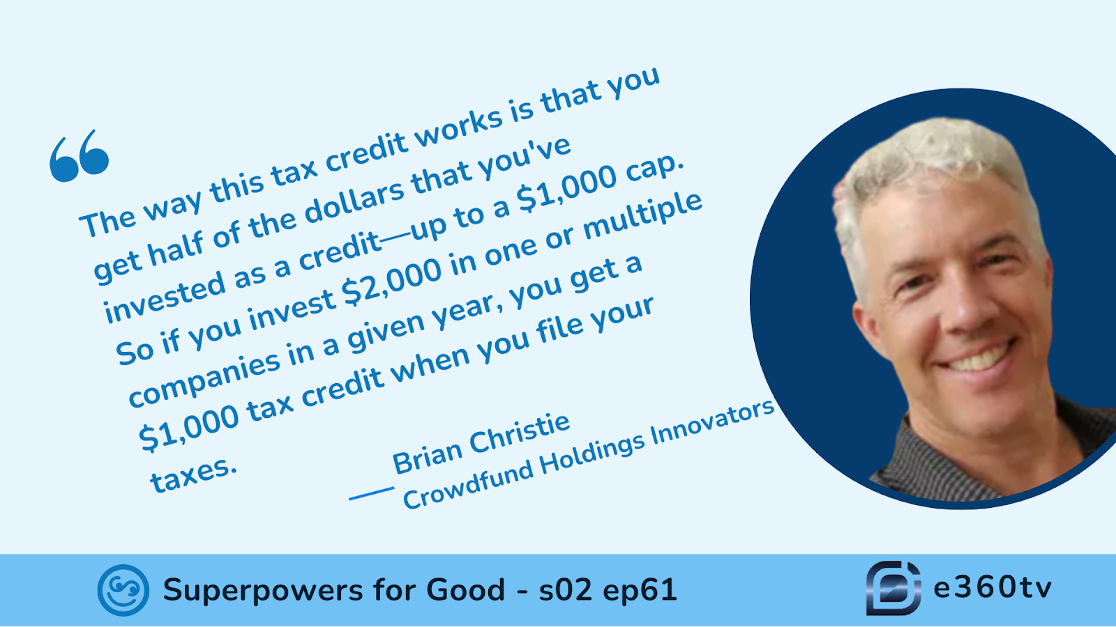A Game-Changer for Small Business Investing: The Crowdfunding Tax Credit Movement episode artwork