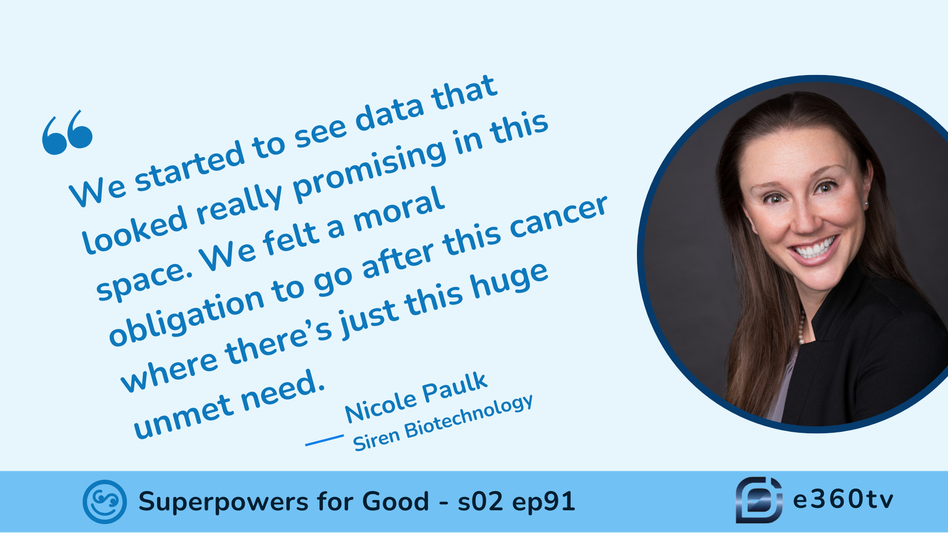 Transforming Cancer Treatment: Nicole Paulk’s Bold Mission with Siren Biotechnology episode artwork
