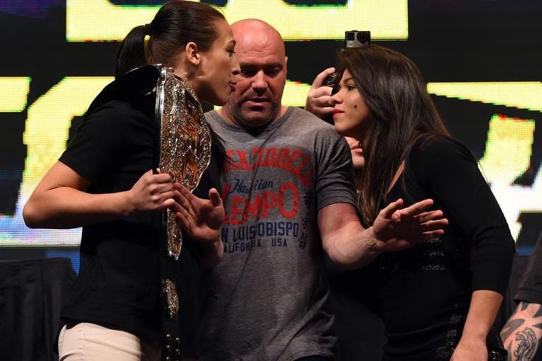Dana White: 'Joanna Jedrzejczyk and Claudia Gadelha got into a full-blown fist fight' episode artwork
