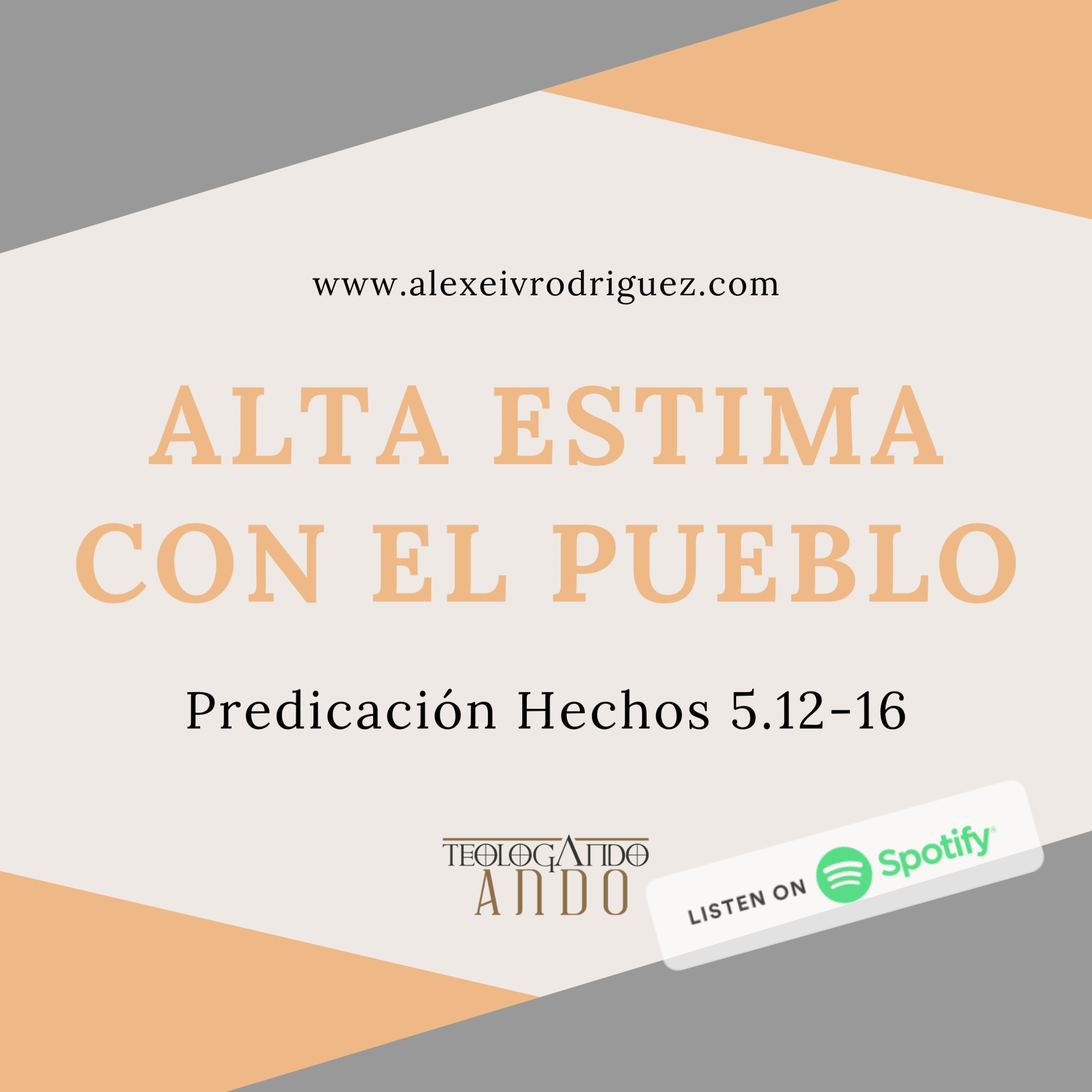 Alta estima con el Pueblo. Hechos 5.12-16 episode artwork