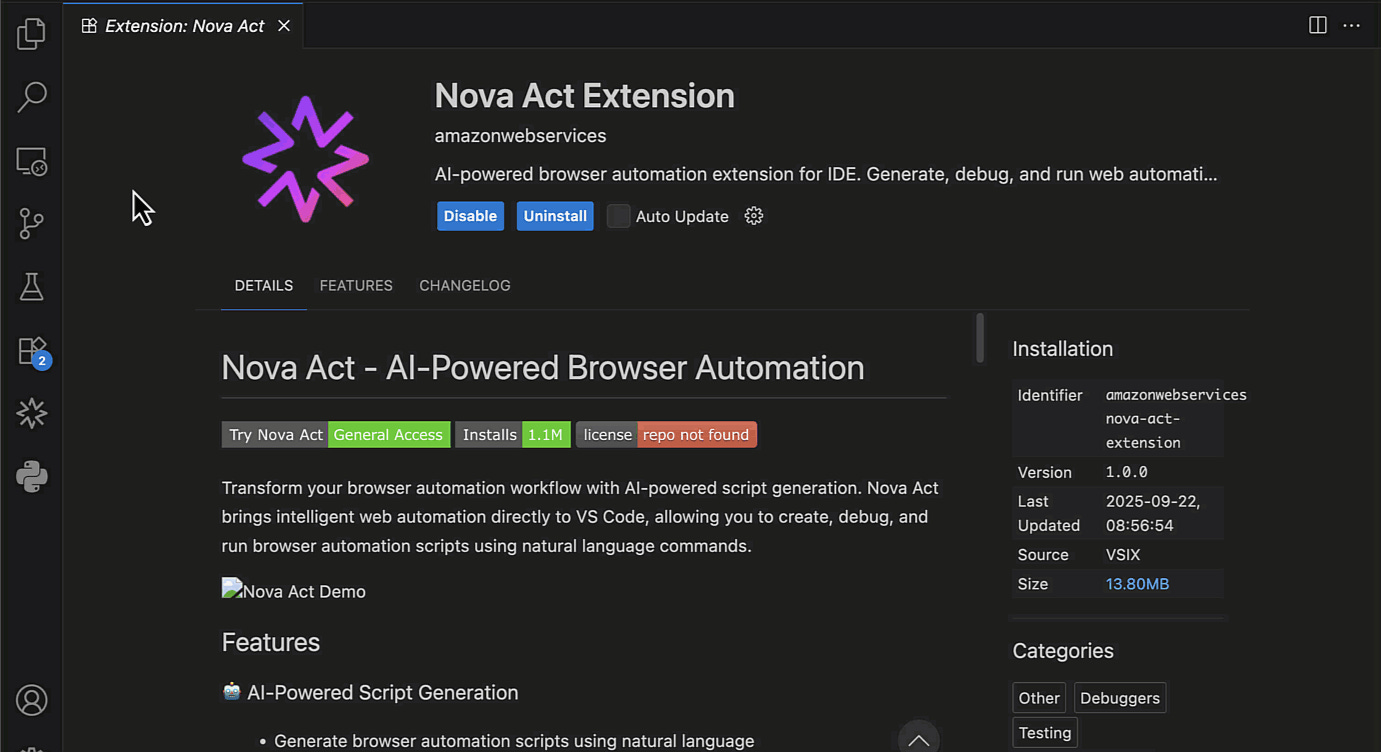 Nova Act IDE: AWS lleva la automatización AI directo a tu editor favorito ⚡