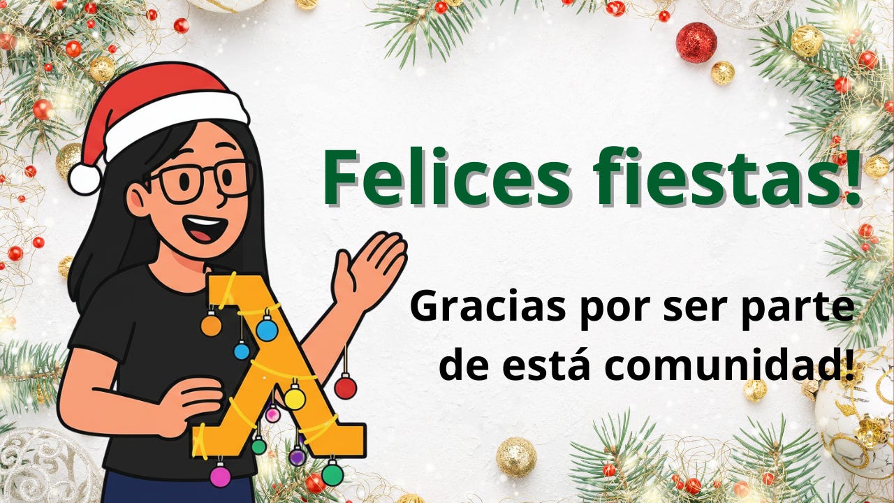 Felices fiestas y gracias!