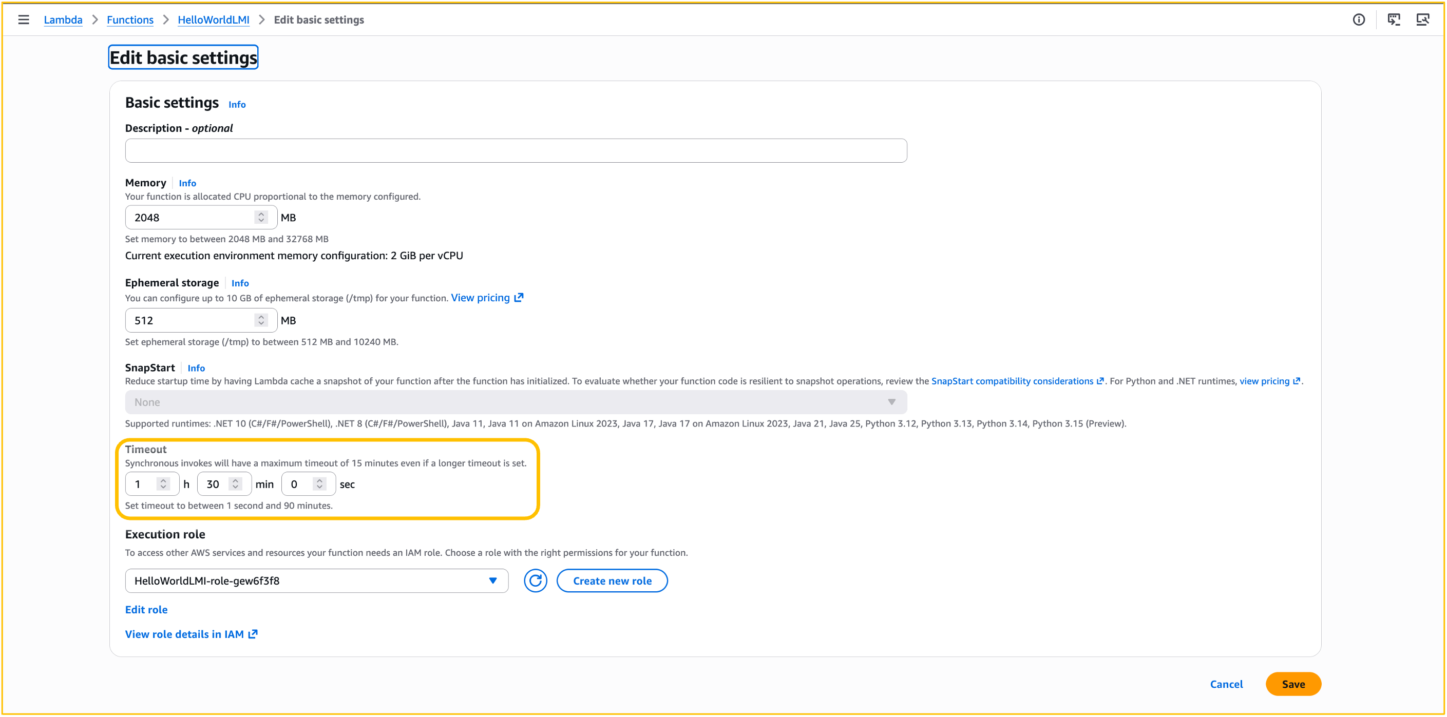 Las funciones de Lambda ahora tienen un timeout de 90 minutos*