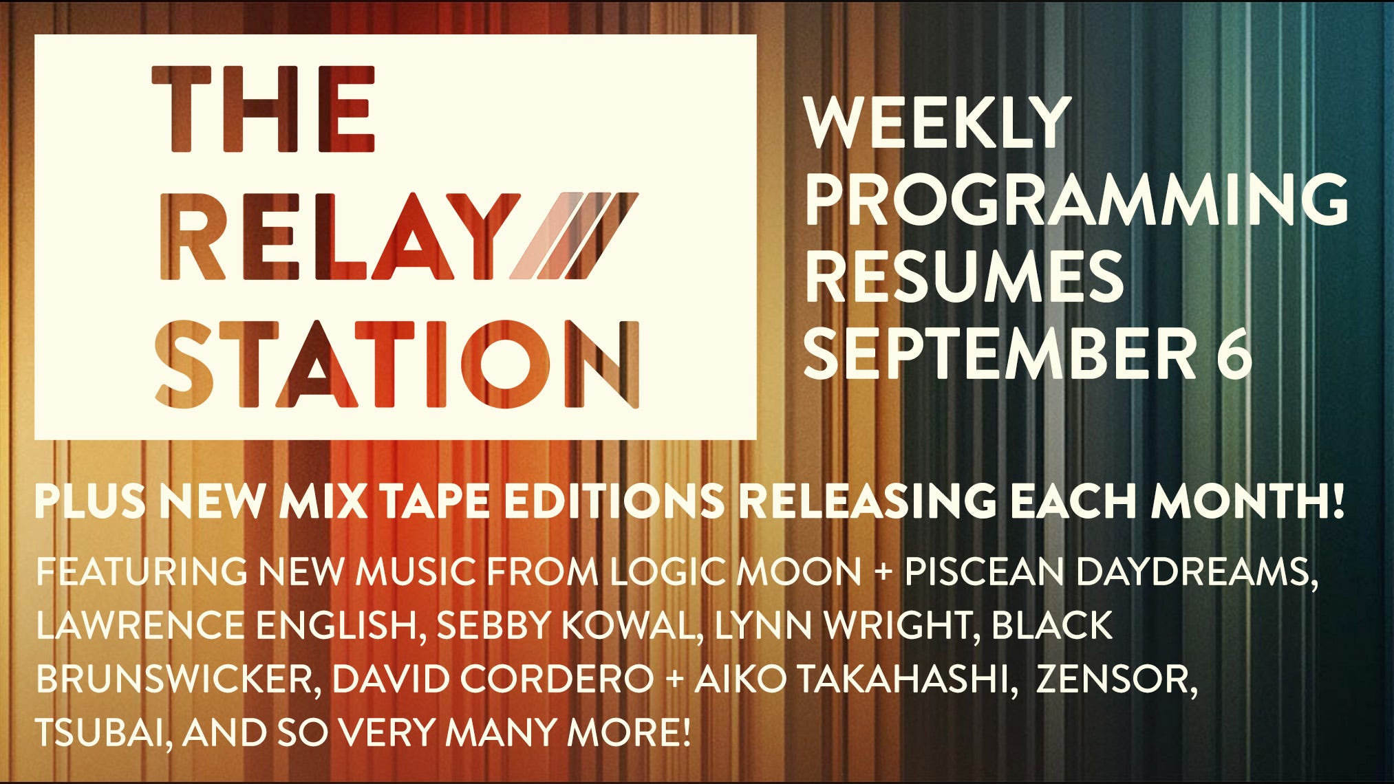 Weekly programming resuming Sept 6th episode artwork