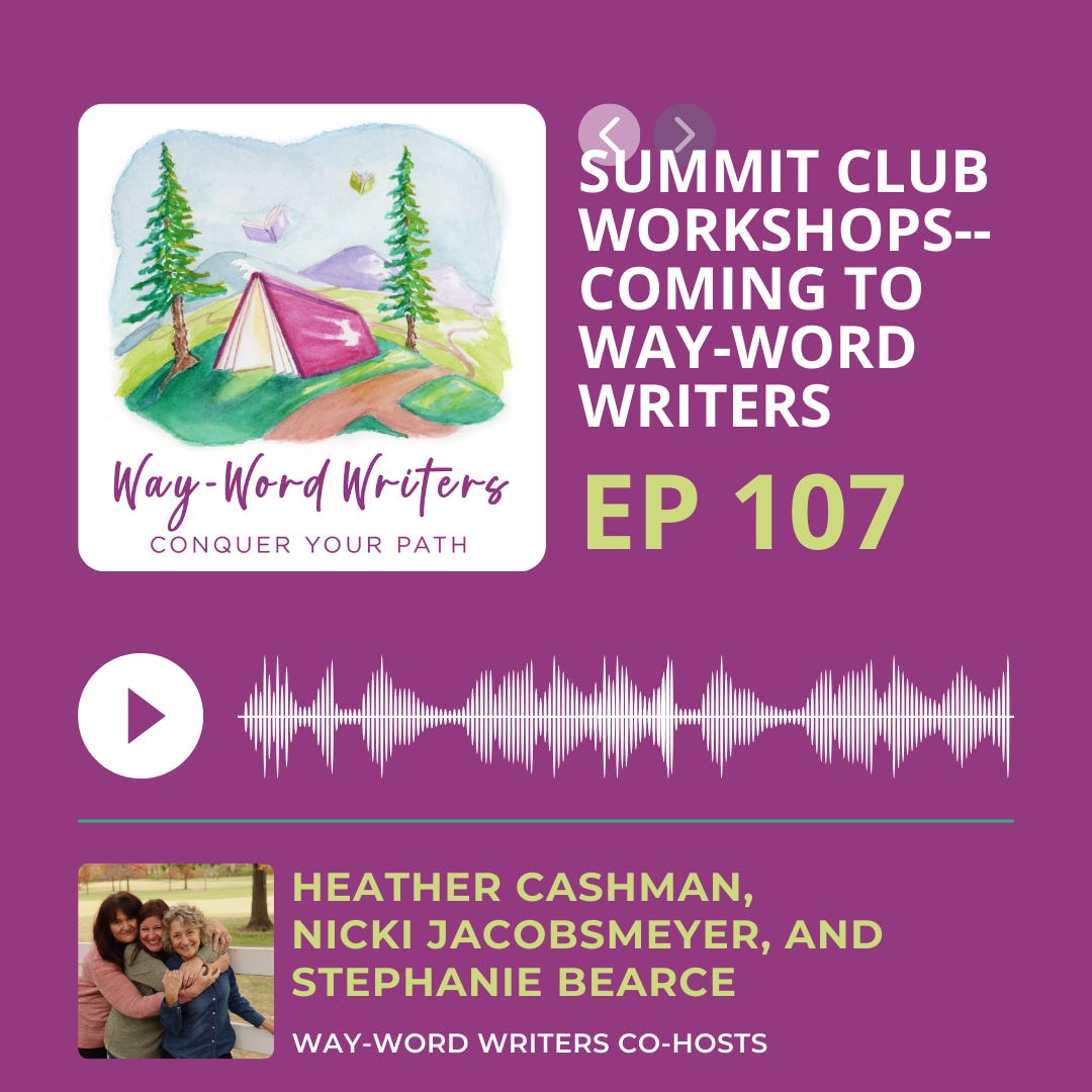EPISODE 107: Summit Club Workshops--Coming to Way-Word Writers