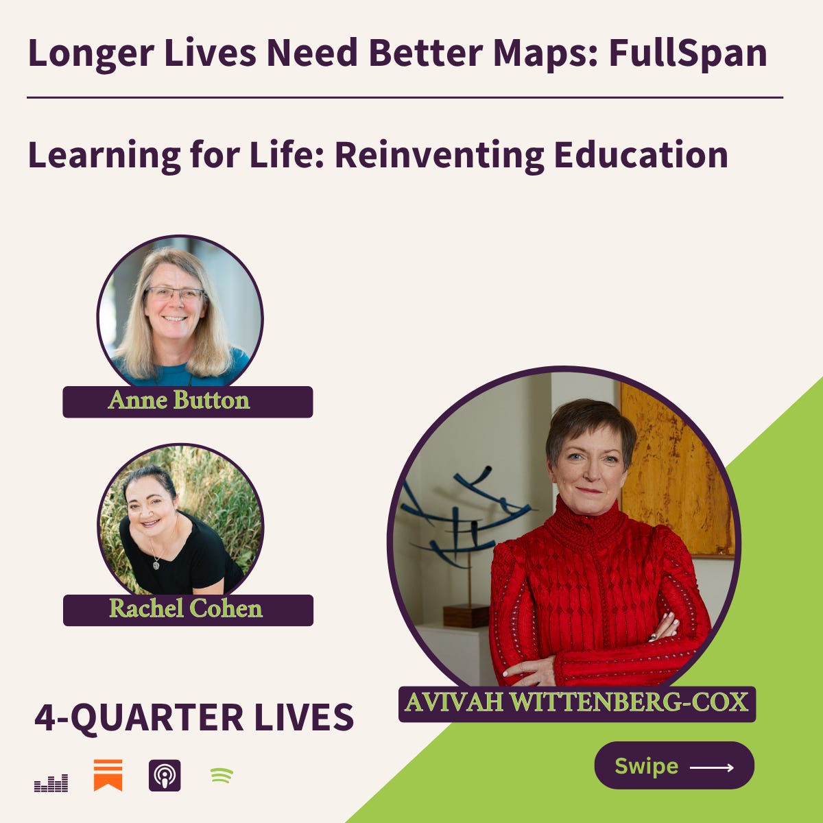Anne Button & Rachel Cohen - Change Makers in Midlife, Making Longevity Learning Accessible episode artwork