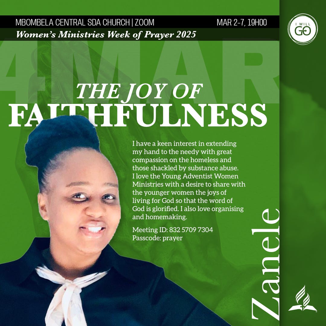 The Joy of Faithfulness (by Zanele)