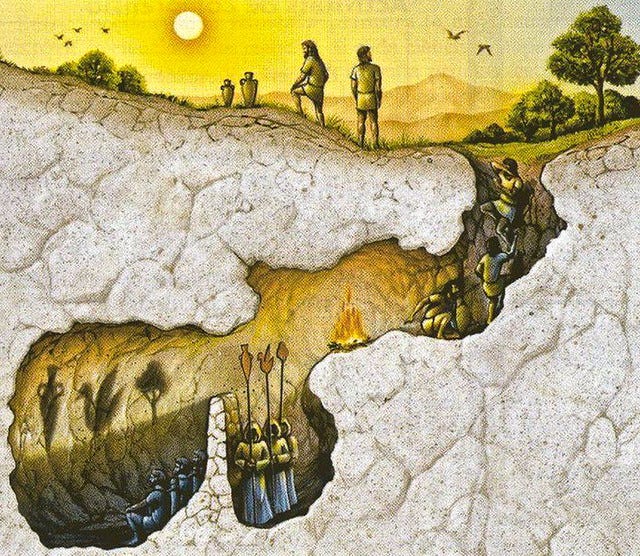 plato's cave, buddhism, and the choice to return for the others episode artwork
