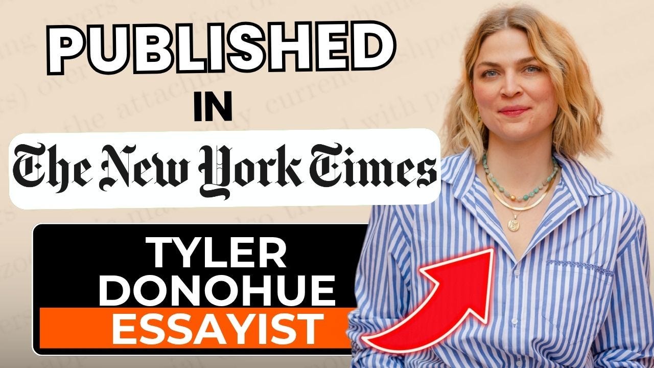 What Nobody Tells You About Getting Published in The New York Times | w/ Personal Essayist Tyler Donohue episode artwork