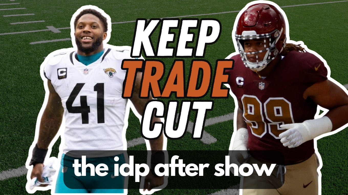 Week 3 IDP Rankings - by Jase Abbey - The IDP Show