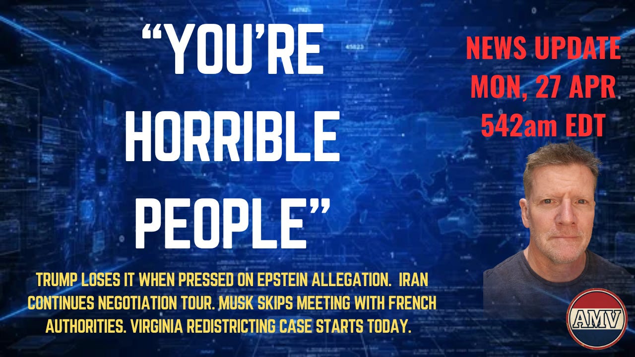 AM News. Mon, 27 Apr. episode artwork