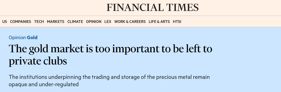 FT Calls for BiS to "Oversee" LBMA Reform episode artwork