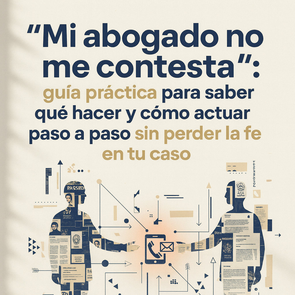"Mi abogado no me contesta": guía práctica para saber qué hacer y cómo actuar paso a paso sin perder la fe en tu caso