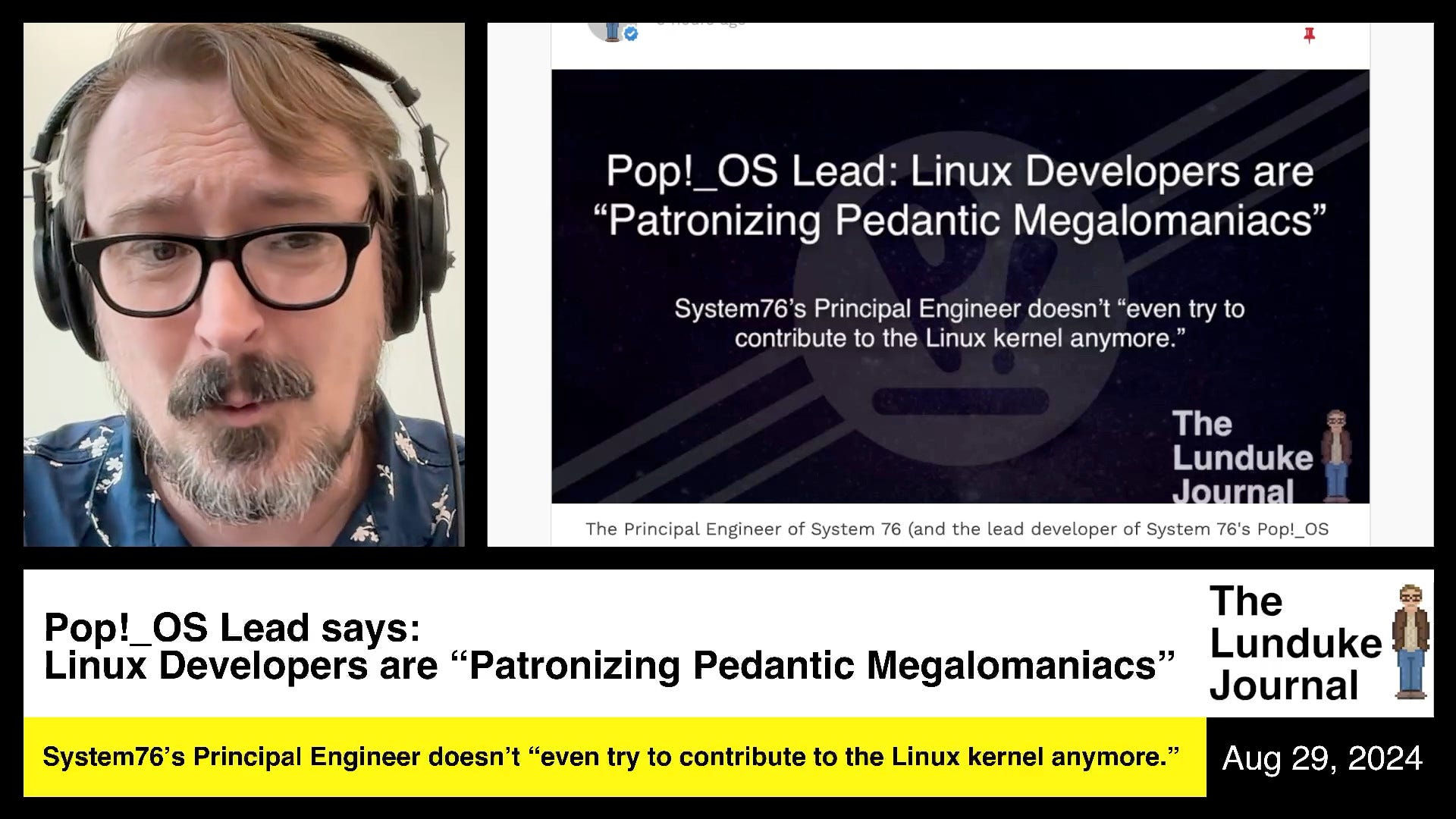 Pop!_OS Lead: Linux Developers are “Patronizing Pedantic Megalomaniacs”