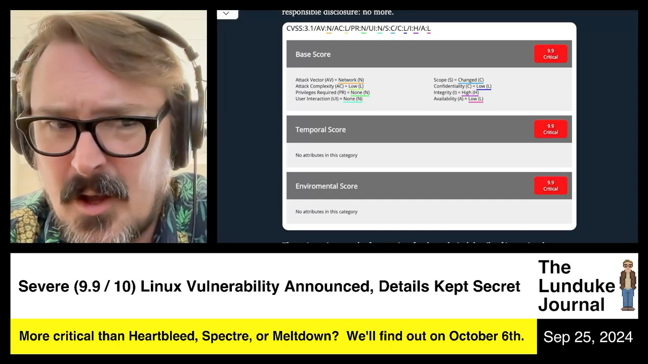 Severe (9.9 / 10) Linux Vulnerability Announced, Details Kept Secret