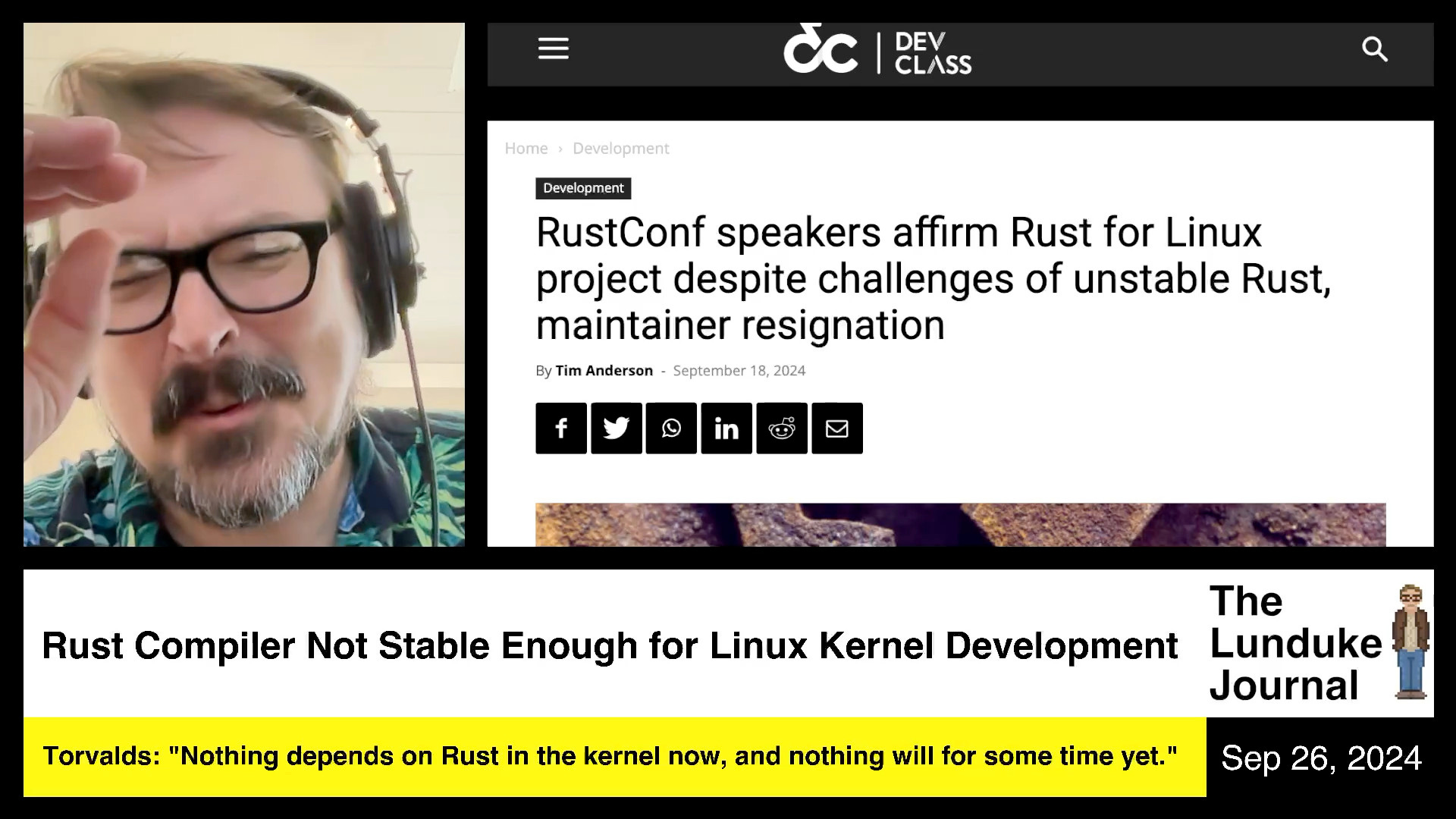 Rust Compiler Not Stable Enough for Linux Kernel Development