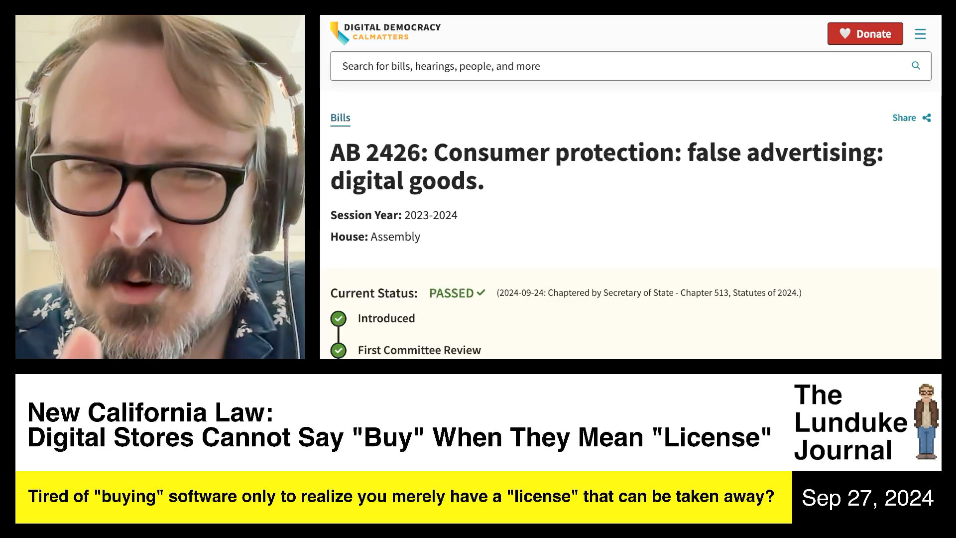 New California Law: Digital Stores Cannot Say "Buy" When They Mean "License"