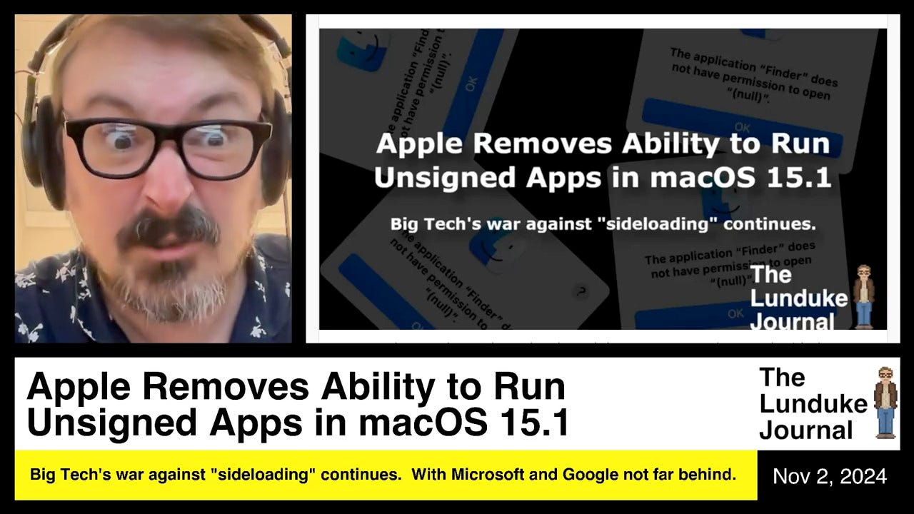 Apple Removes Ability to Run Unsigned Apps in macOS 15.1