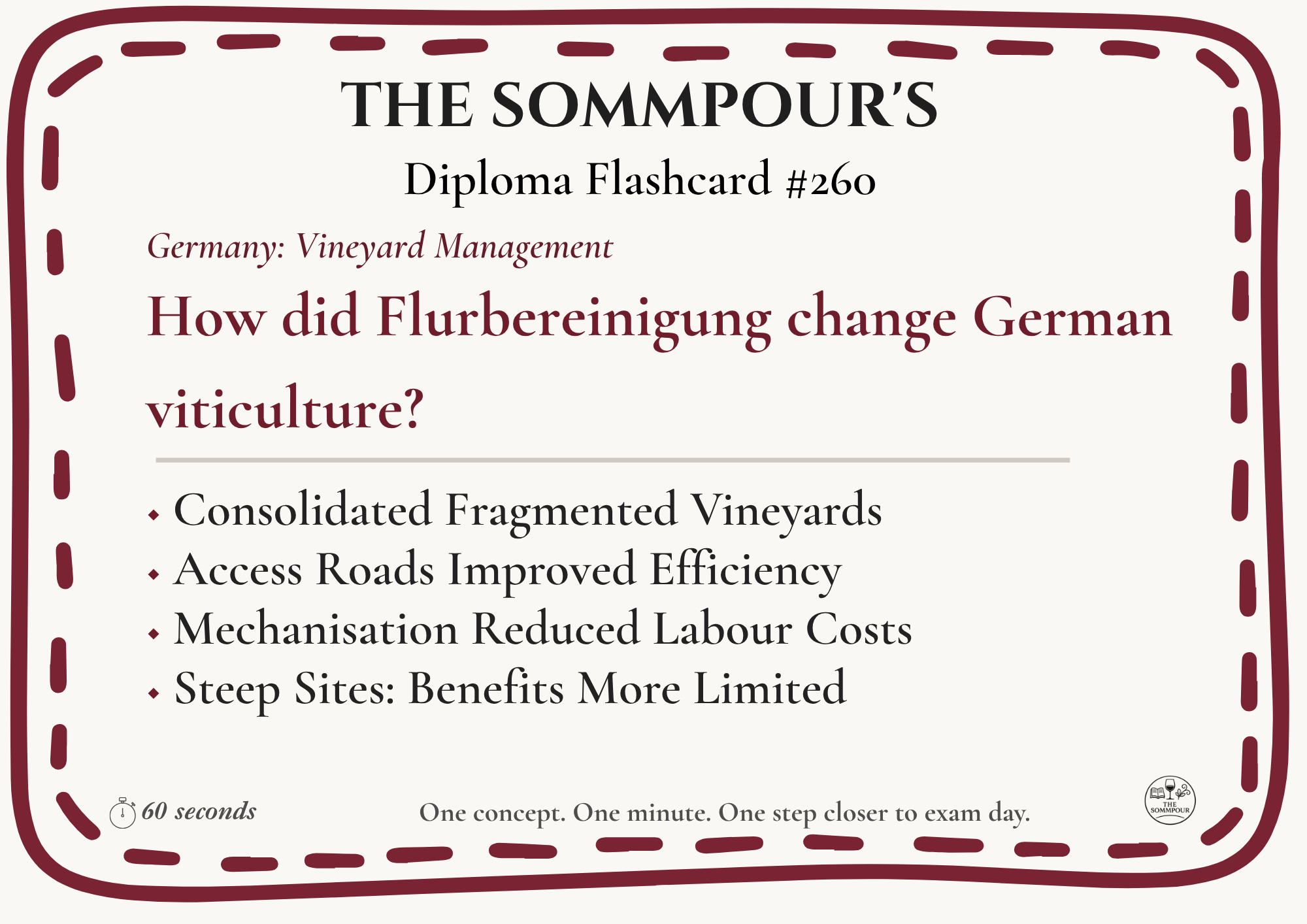 Diploma Flashcard #260: How did Flurbereinigung change German viticulture? episode artwork