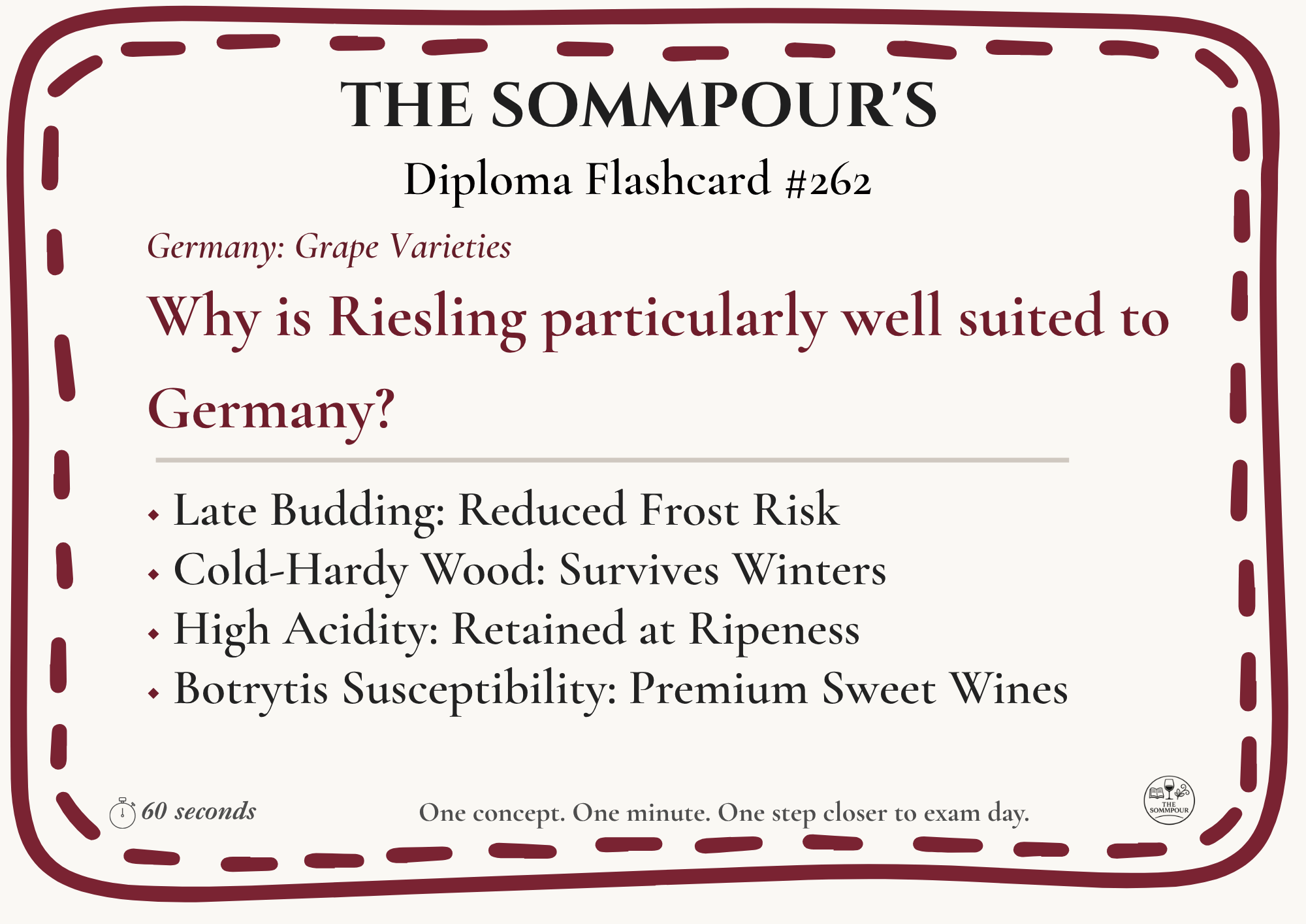 Diploma Flashcard #262: Why is Riesling particularly well suited to Germany? episode artwork